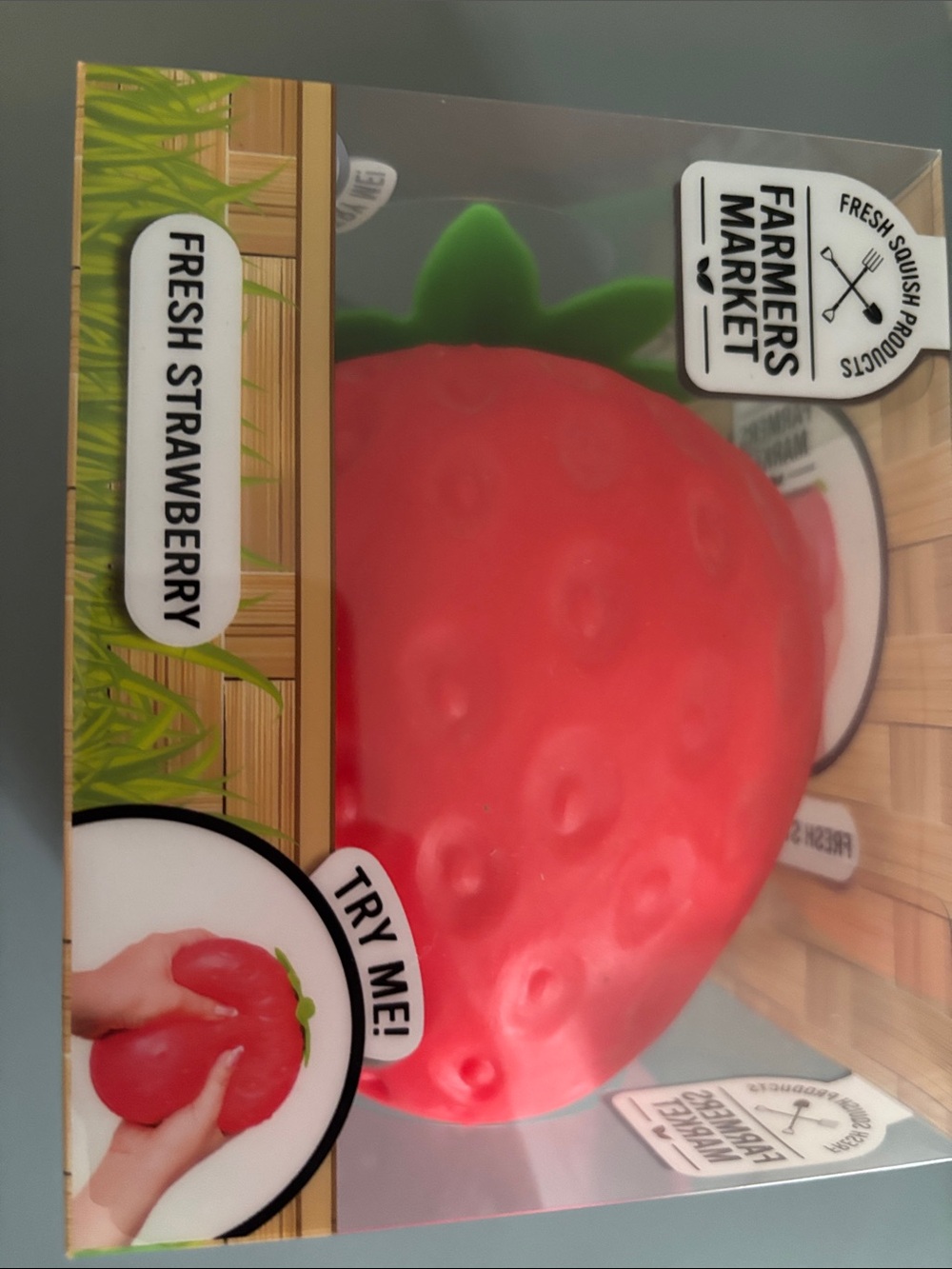 Farmers Market Fresh Strawberry Squishy Toy - Red